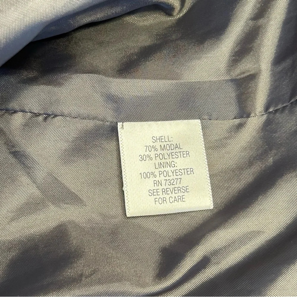 Apt 9 Slate Gray Moto Jacket Lined Size Xs Full Asymmetric Zip Fabric GUC - Picture 7 of 10